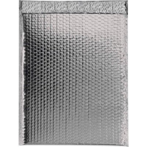 Box Packaging Glamour Bubble Mailers, 13"W x 17-1/2"L, Silver, 100/Pack GBM1317S